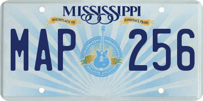 MS license plate MAP256