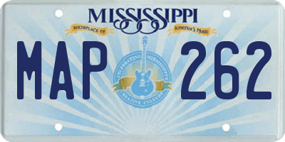 MS license plate MAP262