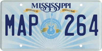 MS license plate MAP264