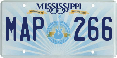 MS license plate MAP266