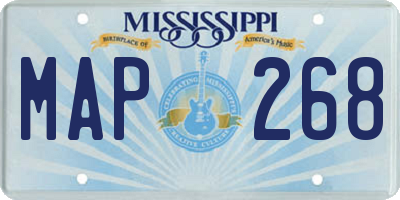 MS license plate MAP268