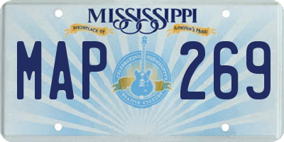 MS license plate MAP269