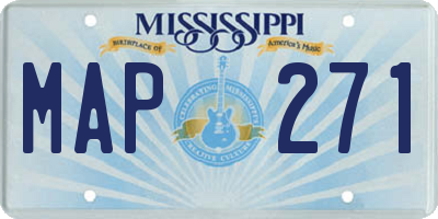 MS license plate MAP271