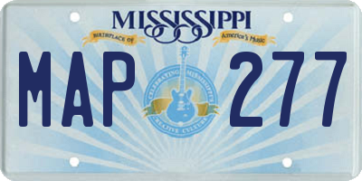 MS license plate MAP277