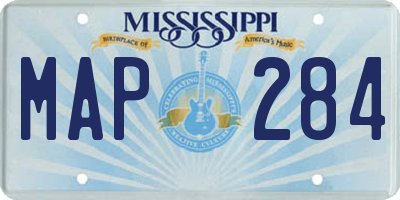 MS license plate MAP284