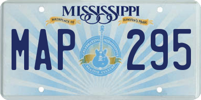 MS license plate MAP295