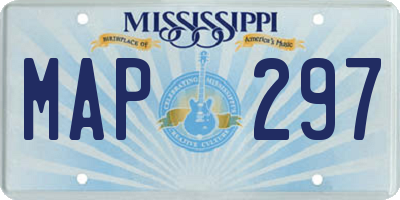 MS license plate MAP297