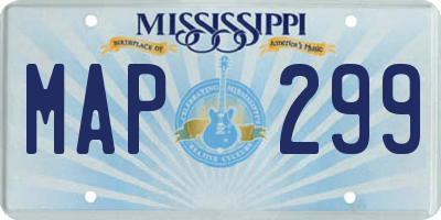 MS license plate MAP299