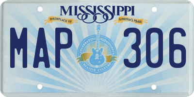 MS license plate MAP306