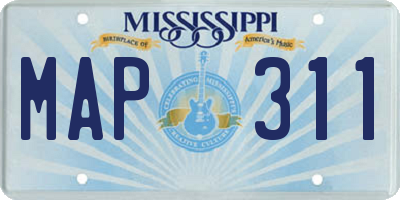 MS license plate MAP311