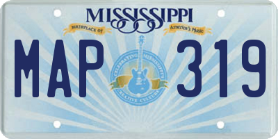MS license plate MAP319