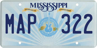 MS license plate MAP322