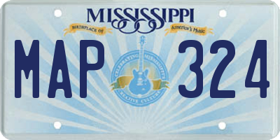 MS license plate MAP324
