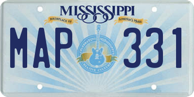 MS license plate MAP331