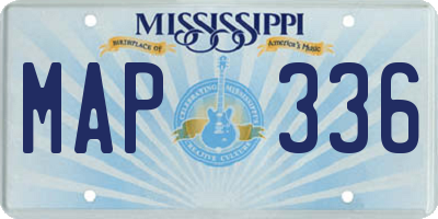 MS license plate MAP336