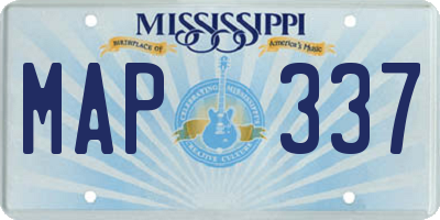 MS license plate MAP337