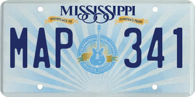 MS license plate MAP341