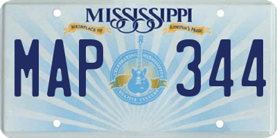 MS license plate MAP344