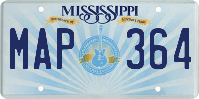 MS license plate MAP364