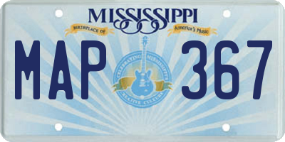 MS license plate MAP367