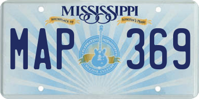 MS license plate MAP369