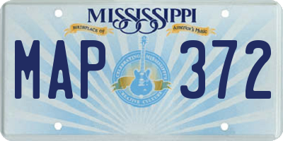 MS license plate MAP372