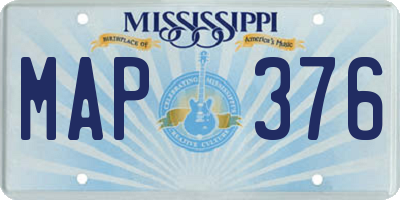 MS license plate MAP376