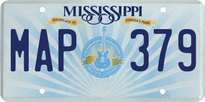 MS license plate MAP379