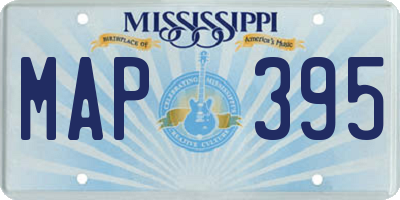 MS license plate MAP395
