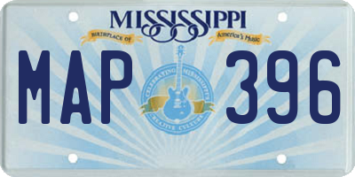 MS license plate MAP396