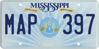 MS license plate MAP397
