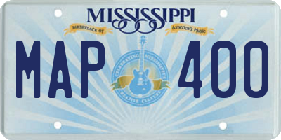 MS license plate MAP400