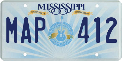 MS license plate MAP412