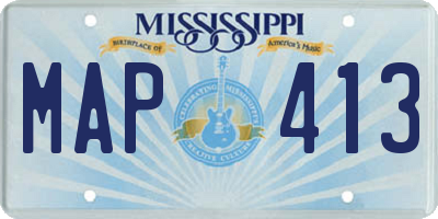 MS license plate MAP413