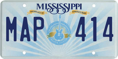 MS license plate MAP414