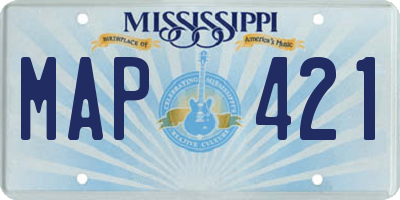 MS license plate MAP421