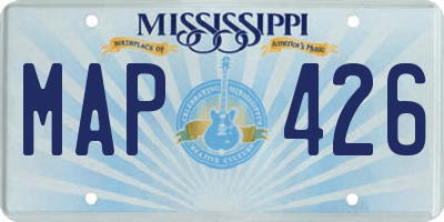 MS license plate MAP426