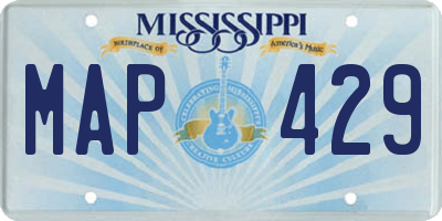 MS license plate MAP429