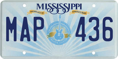 MS license plate MAP436