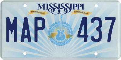 MS license plate MAP437