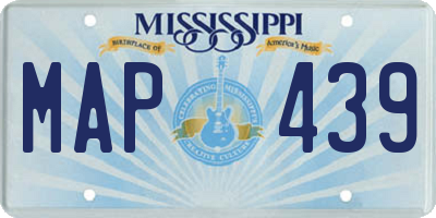 MS license plate MAP439