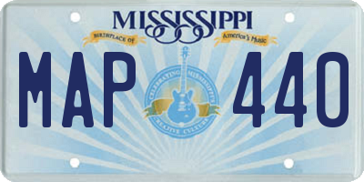 MS license plate MAP440