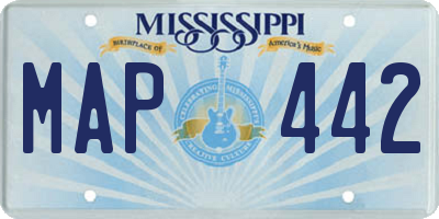 MS license plate MAP442