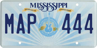 MS license plate MAP444