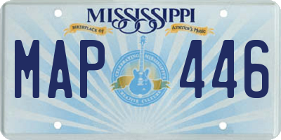 MS license plate MAP446