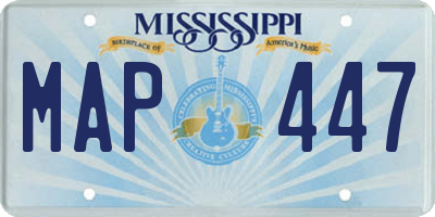 MS license plate MAP447