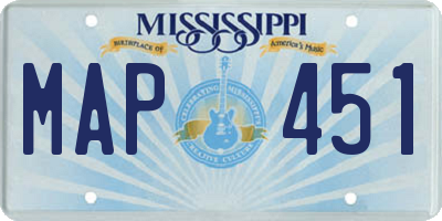 MS license plate MAP451