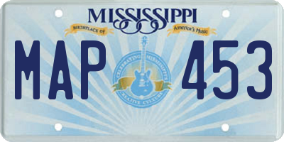 MS license plate MAP453