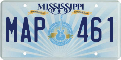 MS license plate MAP461