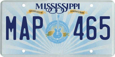 MS license plate MAP465
